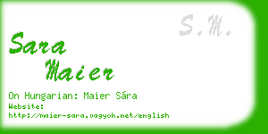 sara maier business card