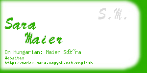 sara maier business card